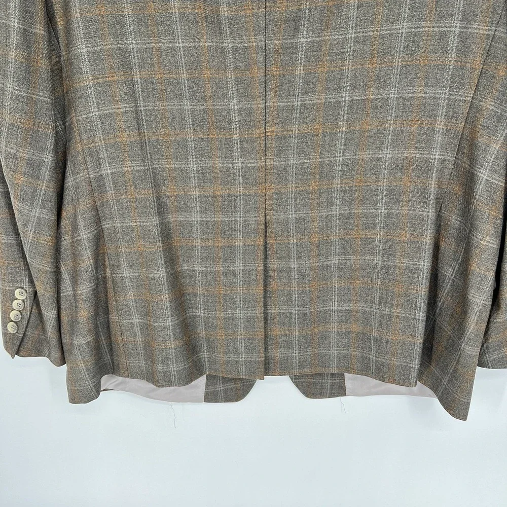 Ermenegildo Zegna Blazer Windowpane Plaid Suit Jacket Size‎ 43R